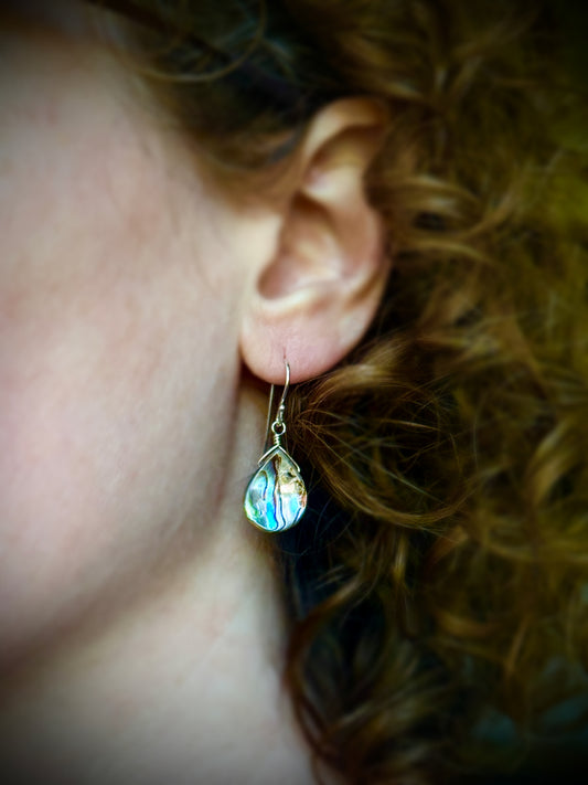 Abalone Drop Earrings