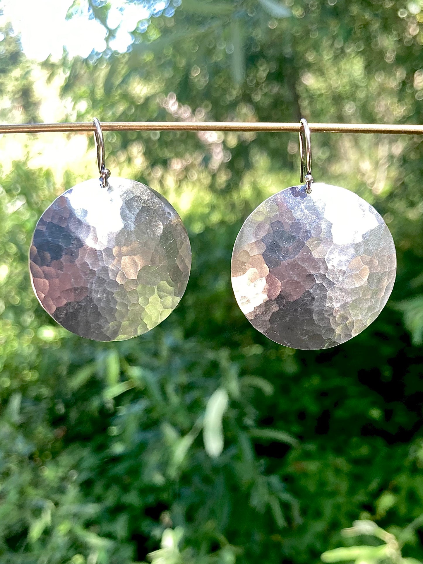 Full Moon Earrings in Sterling Silver | Moon Phase Earrings