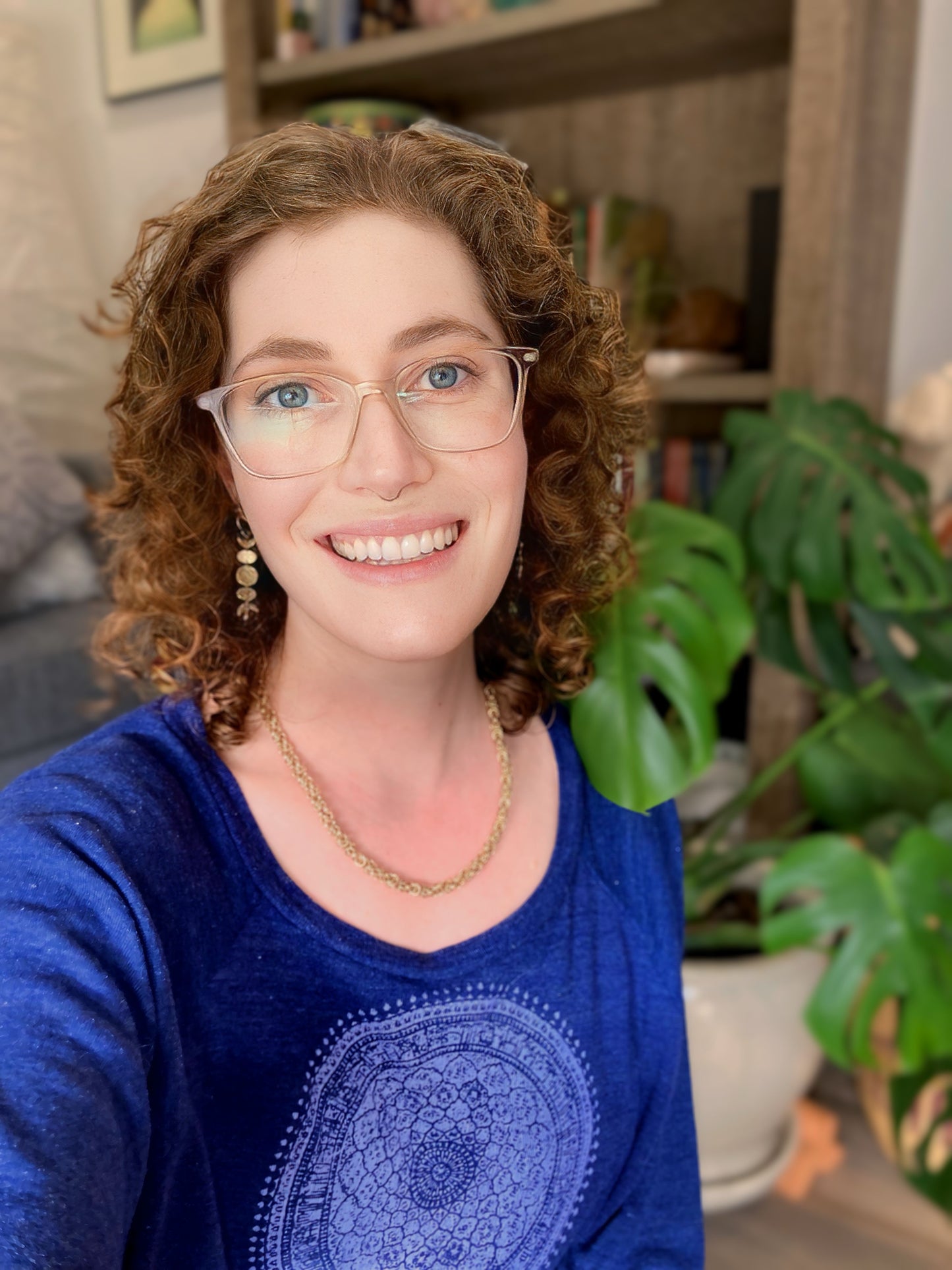 Moon Phase Earrings in Brass