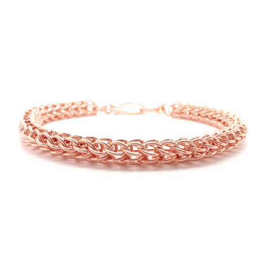 Foxtail Chainmaille Bracelet in Copper
