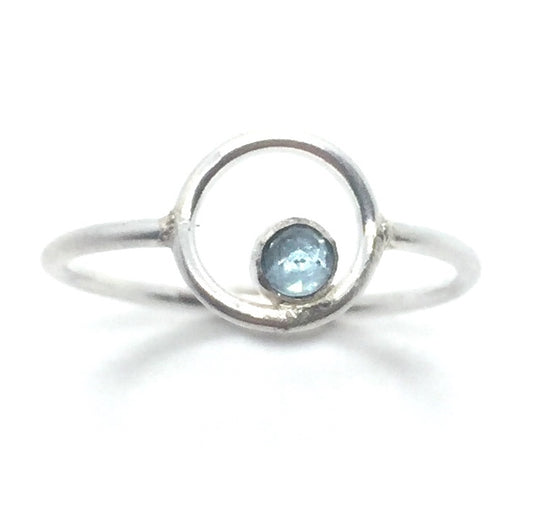 Blue Topaz Orbit Ring
