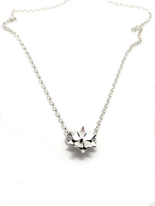 Sterling Silver Flower Necklace