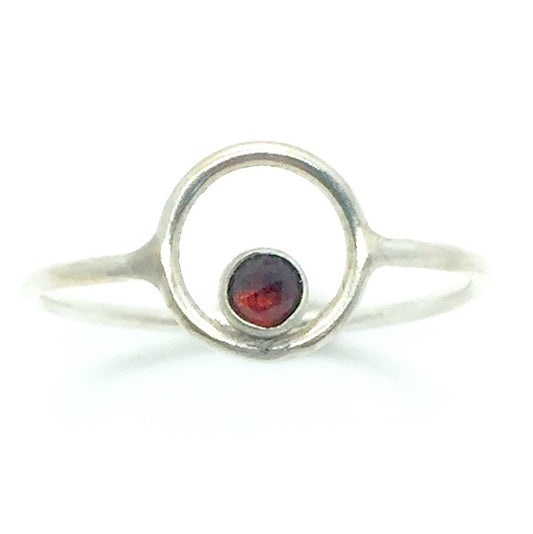 Garnet Orbit Ring