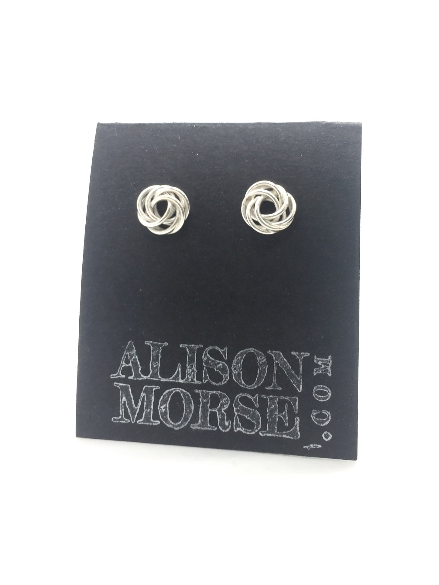 Bird Nest Stud Earrings in Sterling Silver