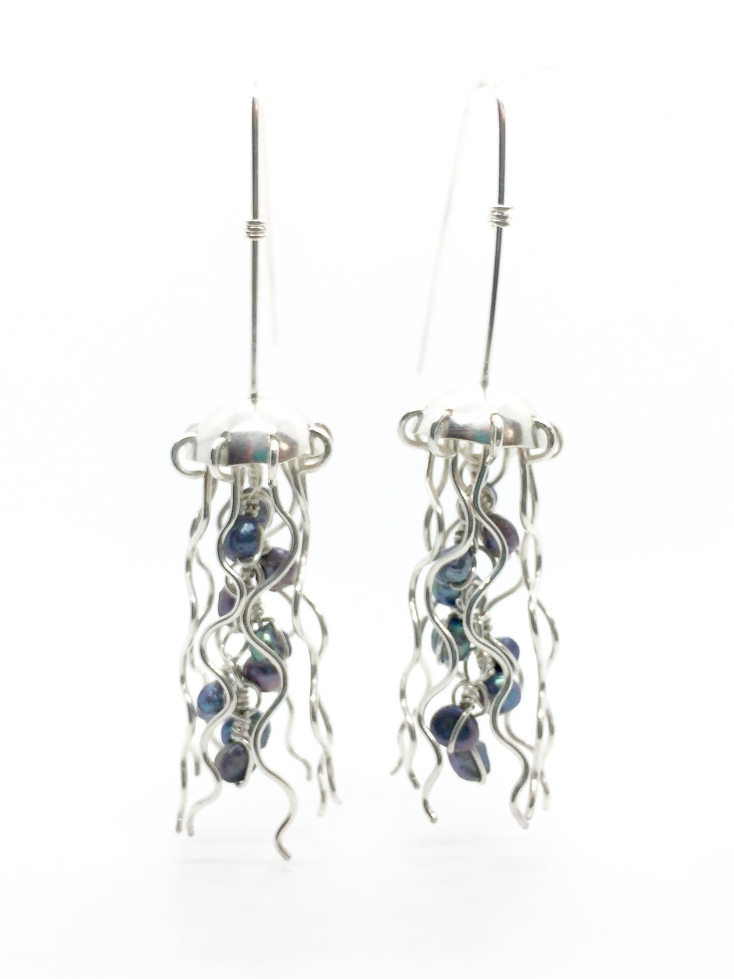 Sterling Silver Jellyfish Earrings
