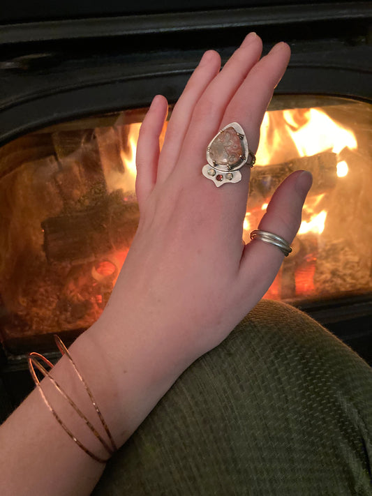 Hammered Bangle Bracelet in Copper