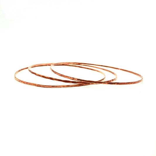 Hammered Bangle Bracelet in Copper