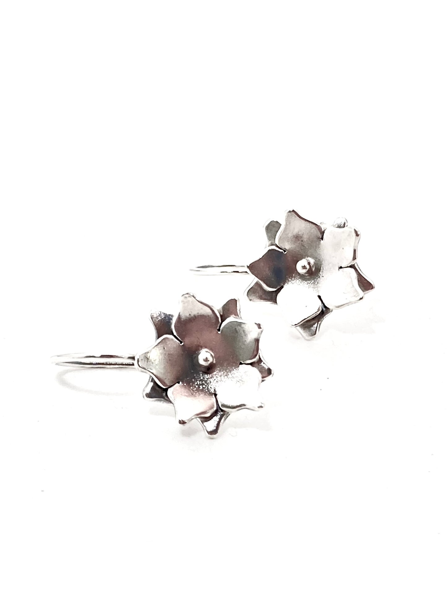 Flower Earrings in Sterling Silver