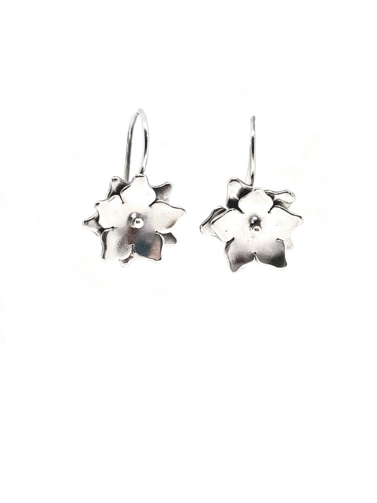 Flower Earrings in Sterling Silver
