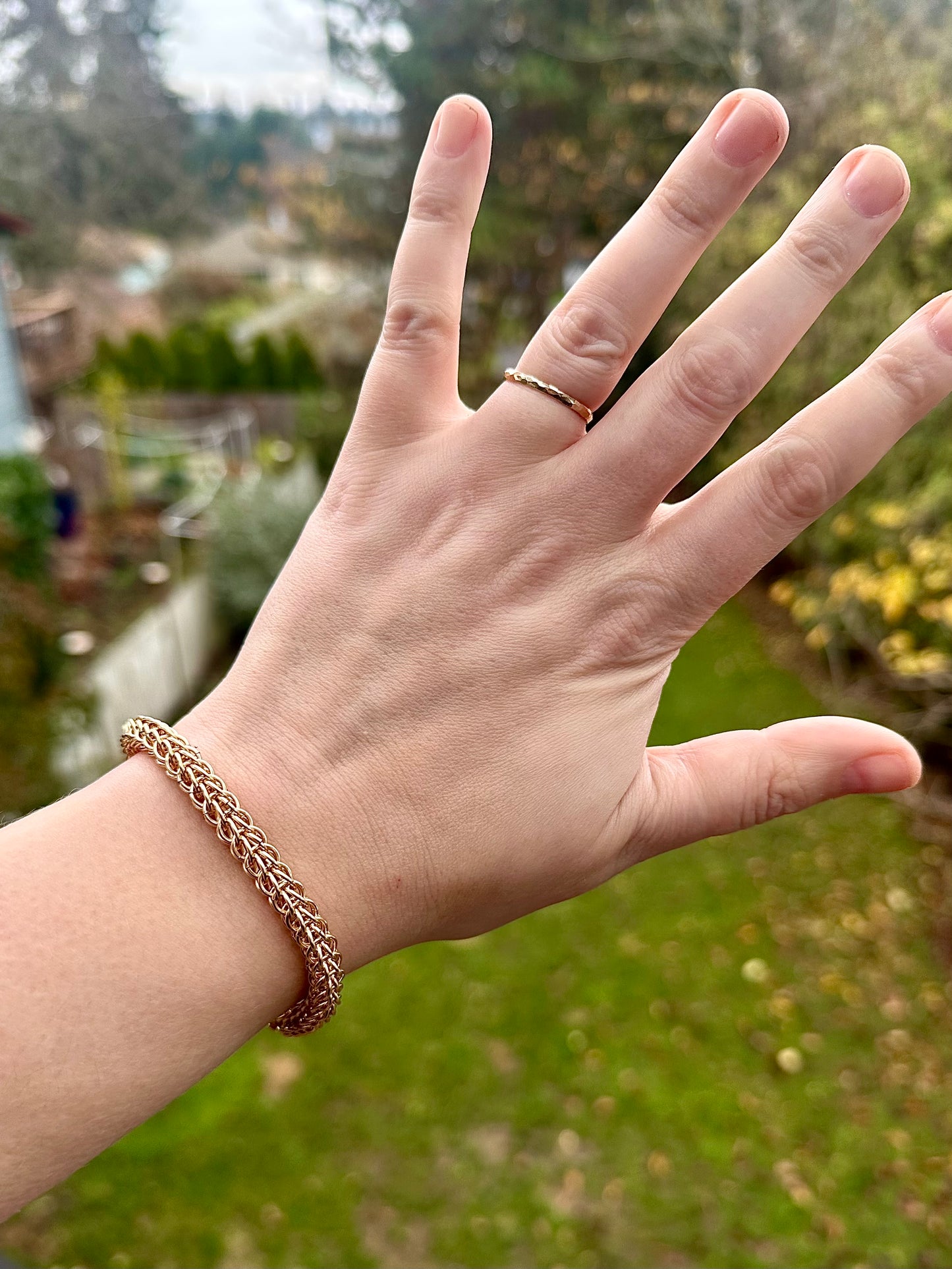 Foxtail Chainmaille Bracelet in 14K Gold Fill