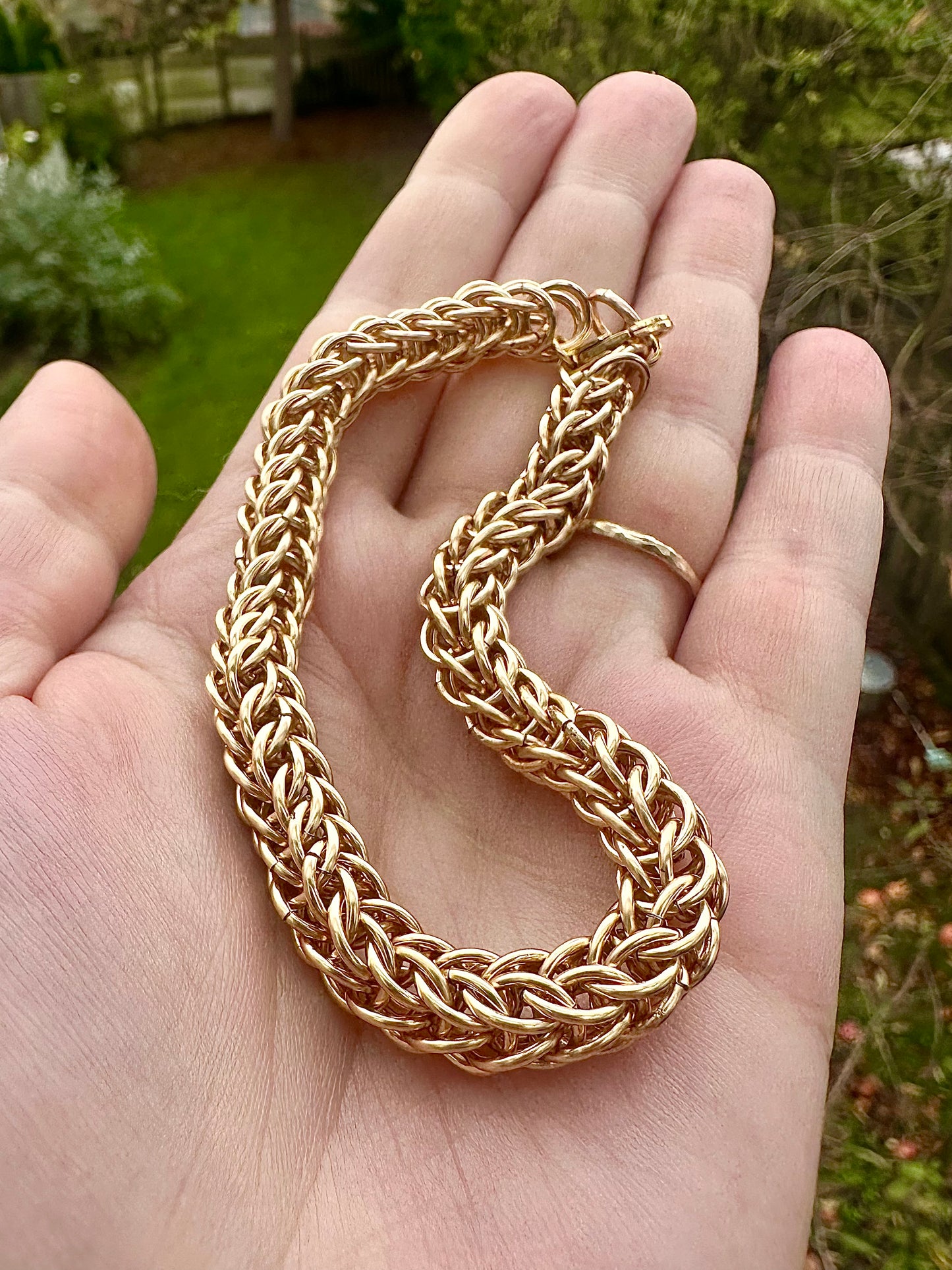 Foxtail Chainmaille Bracelet in 14K Gold Fill