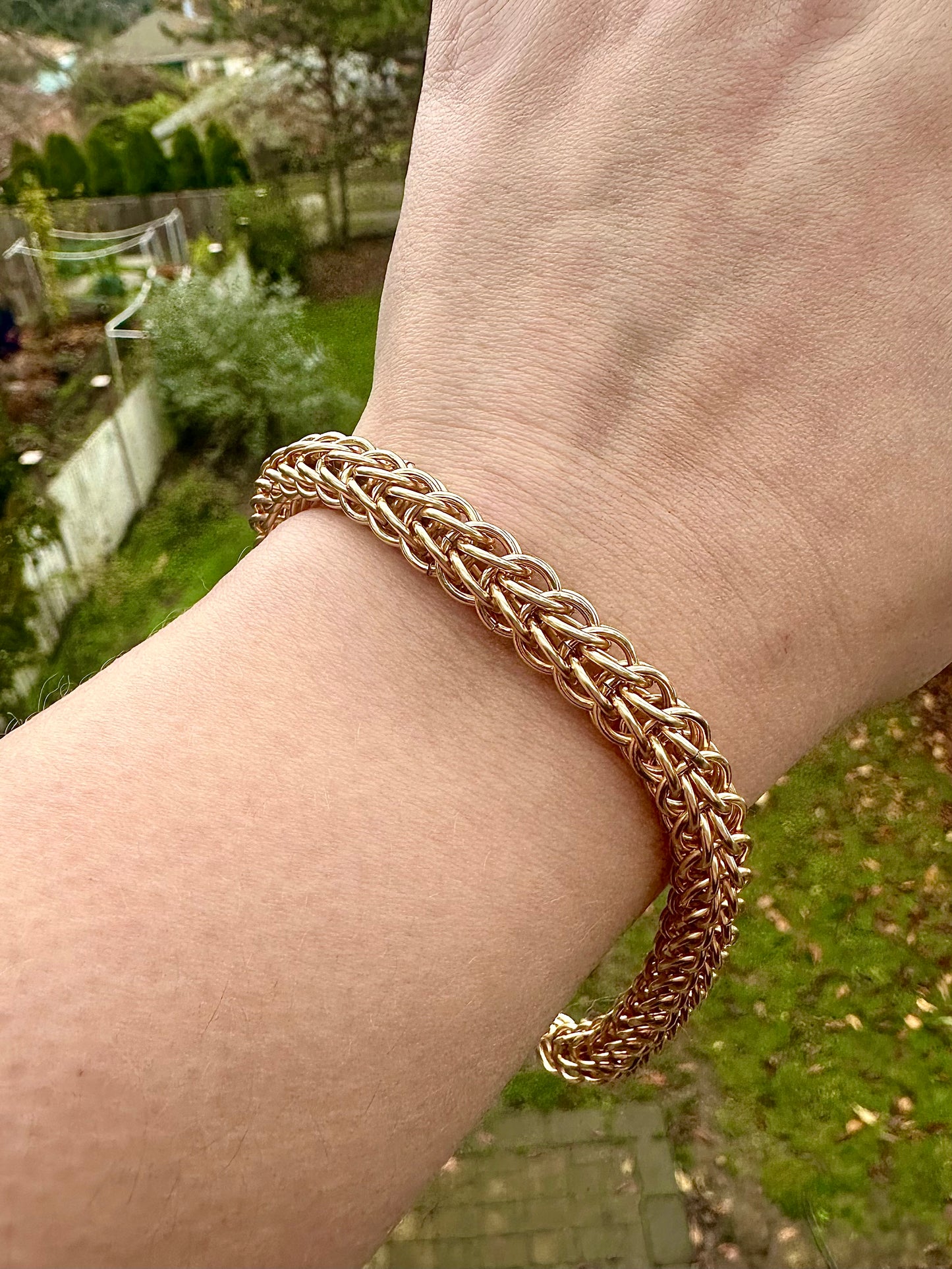 Foxtail Chainmaille Bracelet in 14K Gold Fill