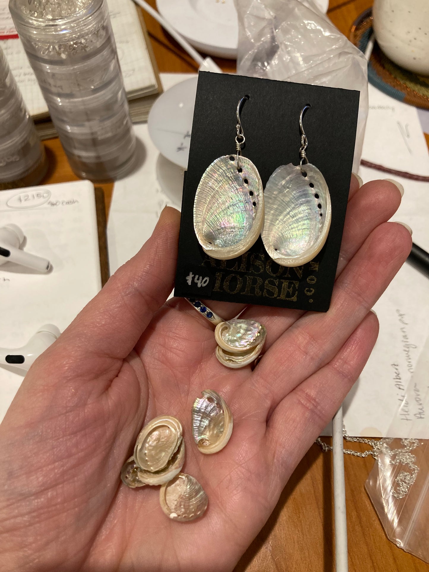 Abalone earrings