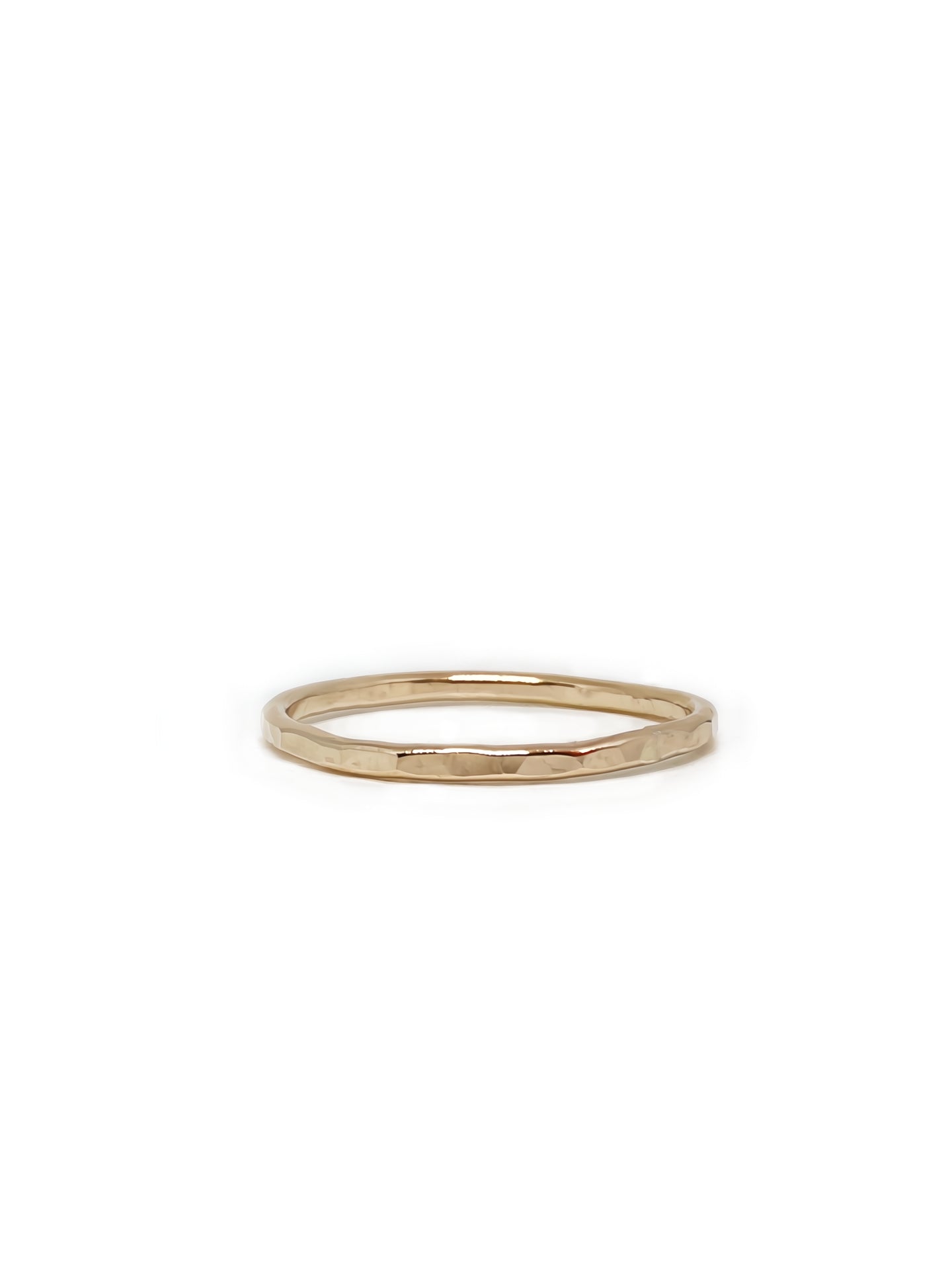 1.3mm Hammered Band Ring in 14K Gold Fill