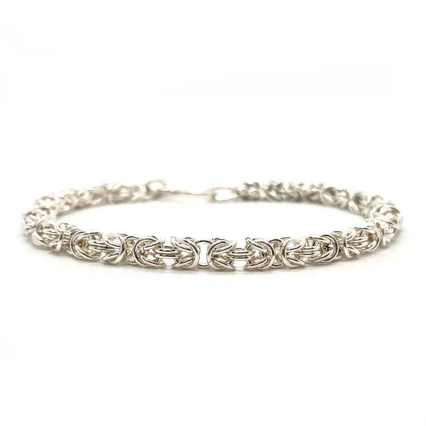 Delicate Byzantine Chainmaille Bracelet in Silver at Heal