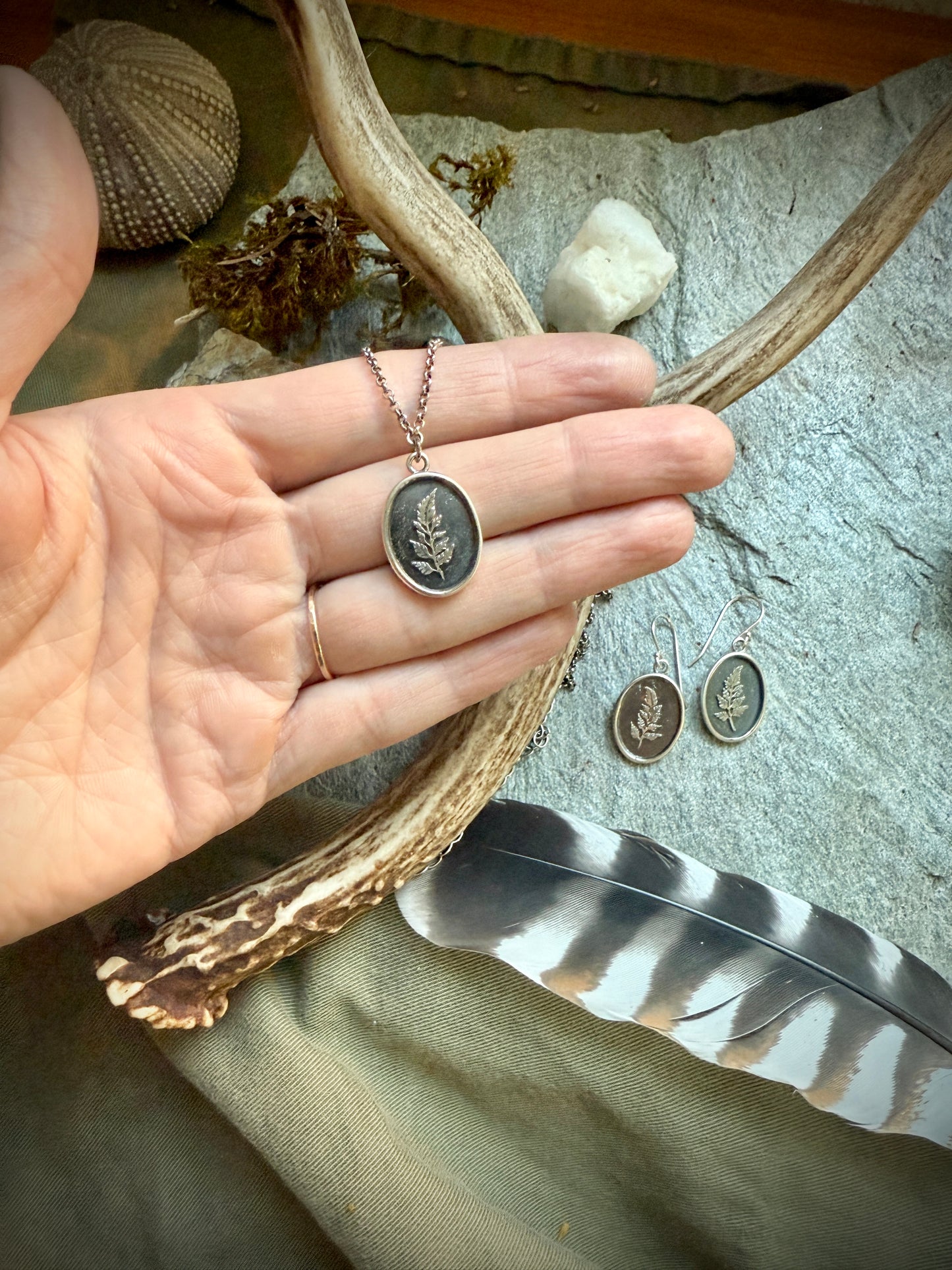 Fern Necklace in Sterling Silver