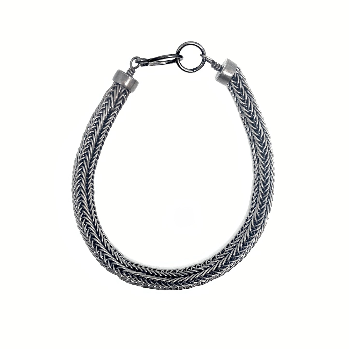 Viking Knit Bracelet in Oxidized Sterling Silver