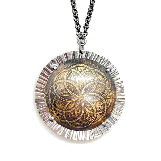 Flower of Life Shield Necklace