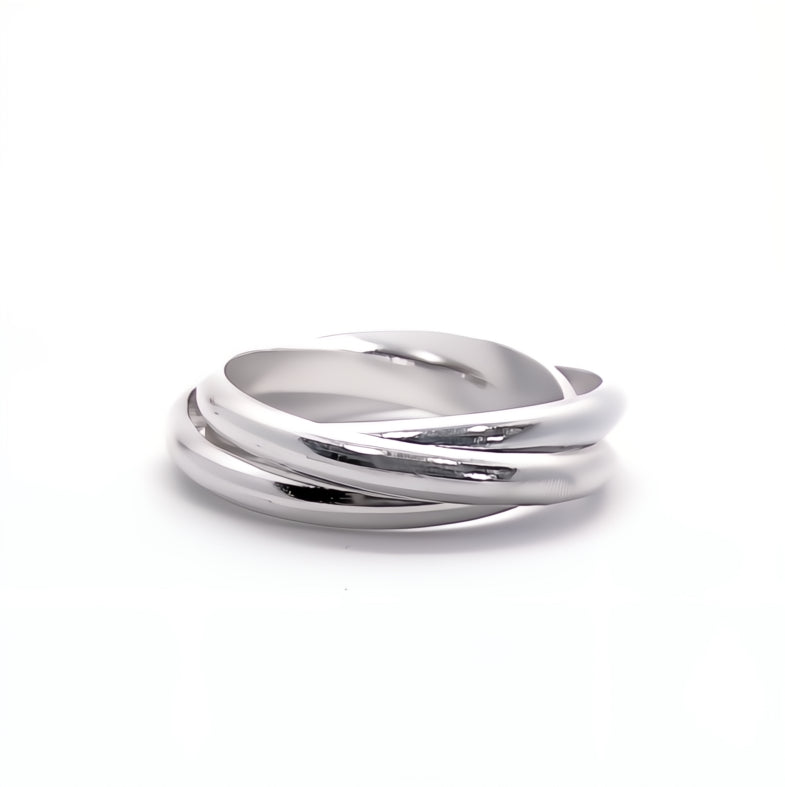 Kinetic Trinity Band Ring in Sterling Silver