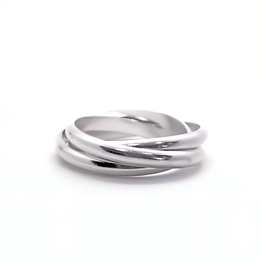 Kinetic Trinity Band Ring in Sterling Silver
