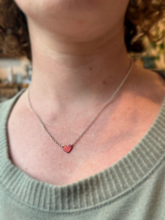 Copper Heart Necklace | Small