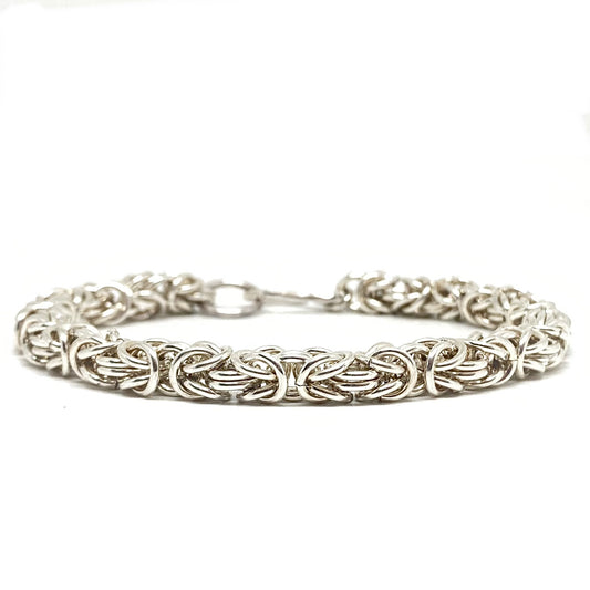 Byzantine Chainmaille Bracelet in Silver
