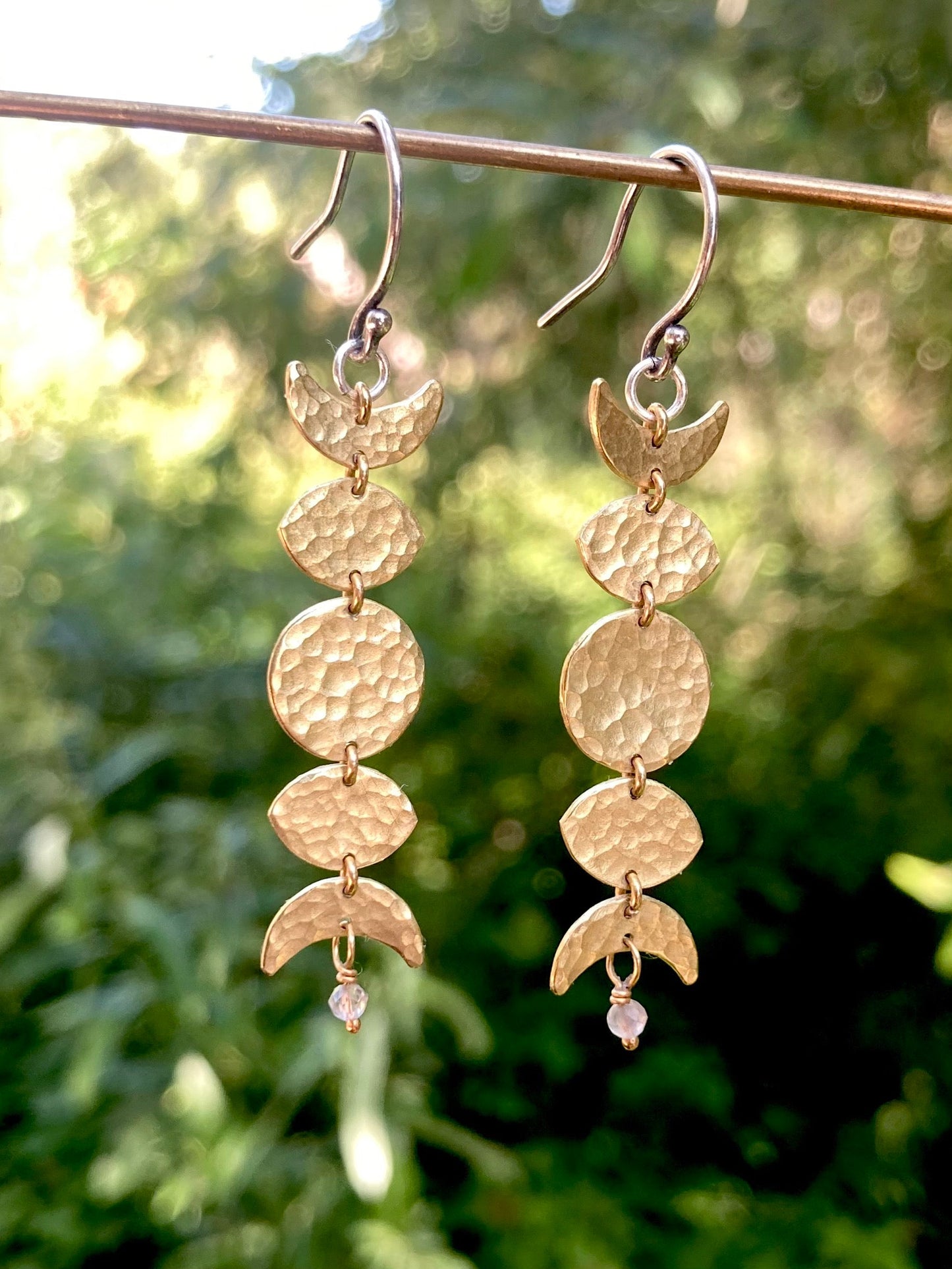 Moon Phase Earrings in Brass at Heal