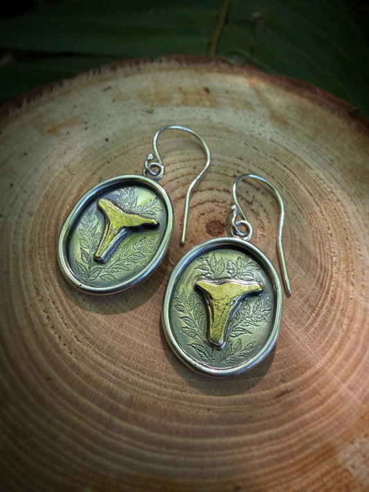 Chanterelle Mushroom Earrings