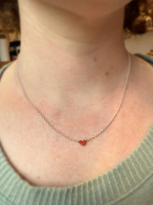 Copper Heart Necklace | Tiny