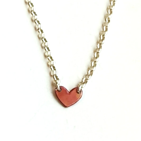 Copper Heart Necklace | Tiny