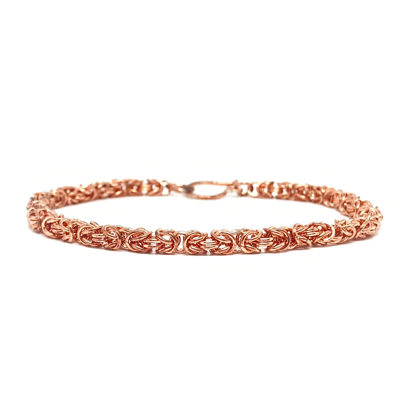 Delicate Byzantine Chainmaille Bracelet in Copper