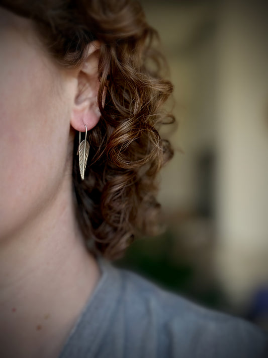 Feather Earrings in Sterling Silver