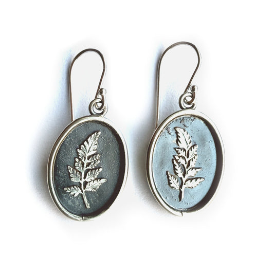 Fern Earrings in Sterling Silver