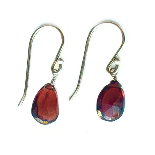 Garnet Drop Earrings
