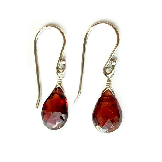 Garnet Drop Earrings