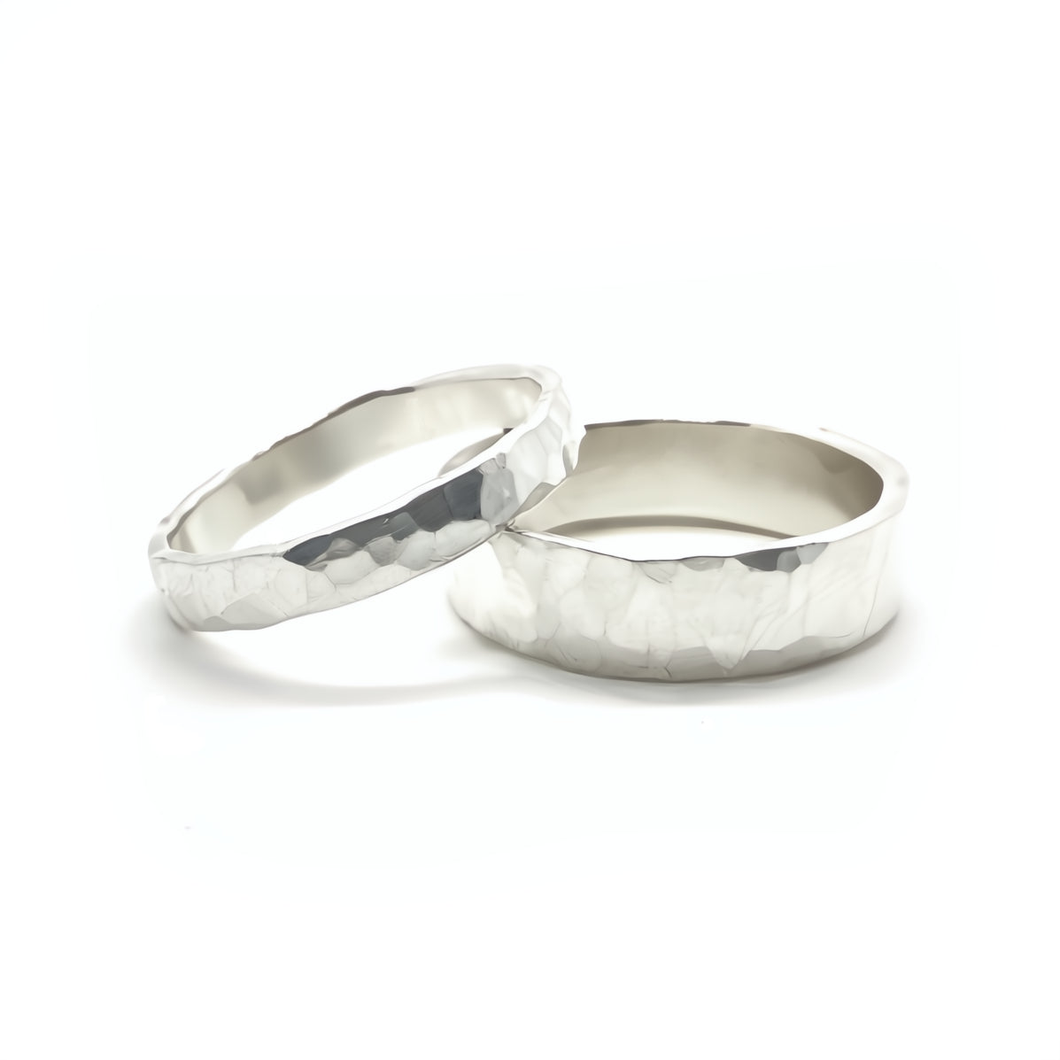 5mm Hammered Band Ring in Sterling Silver