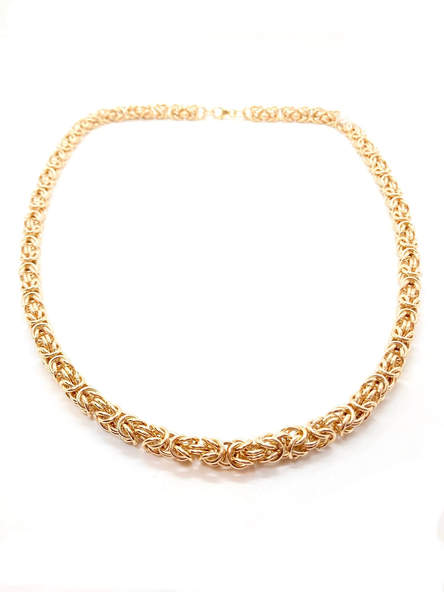 Byzantine Chainmaille Necklace in 14K Gold Fill