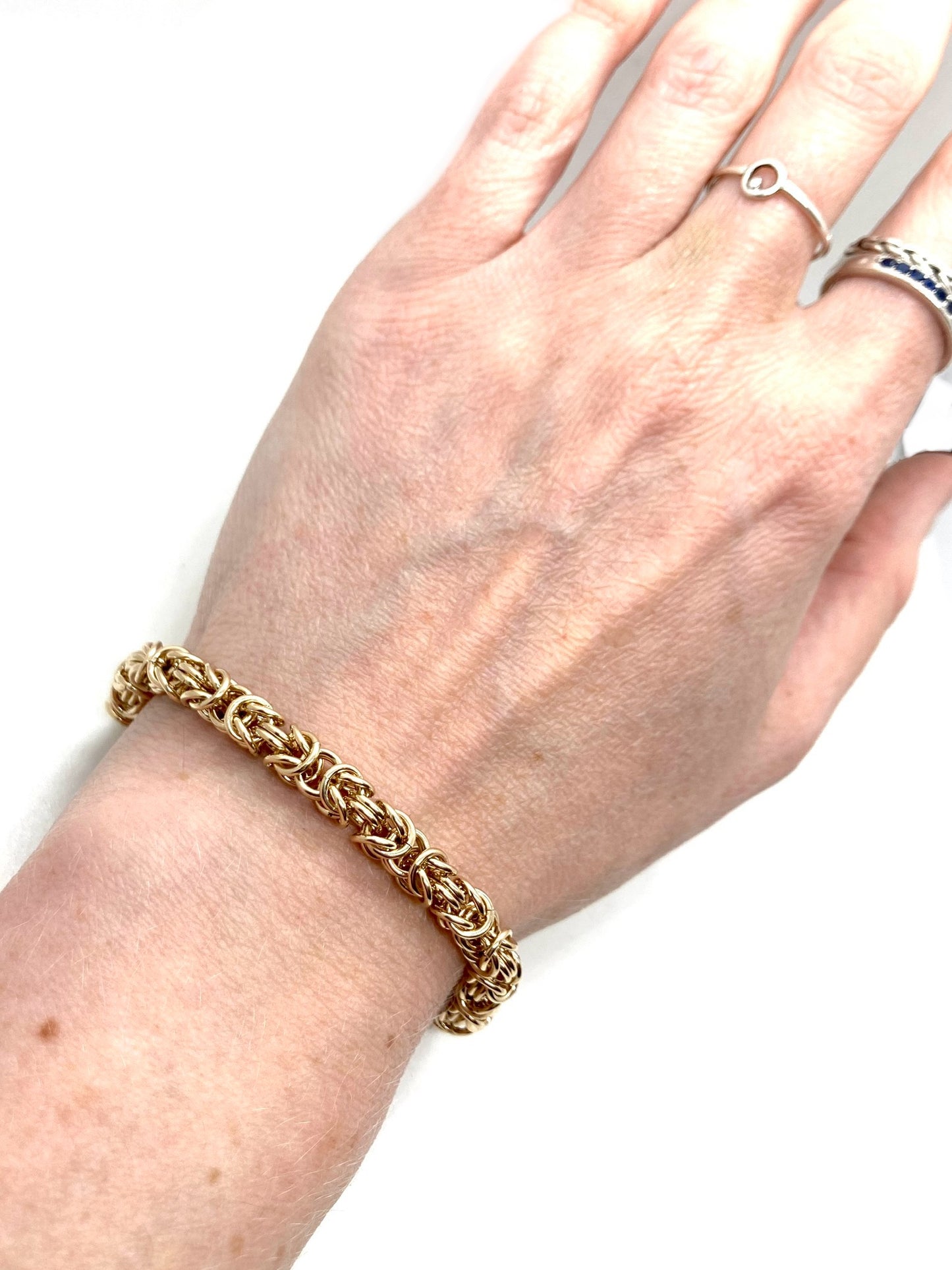 Byzantine Chainmaille Bracelet in 14K Gold Fill