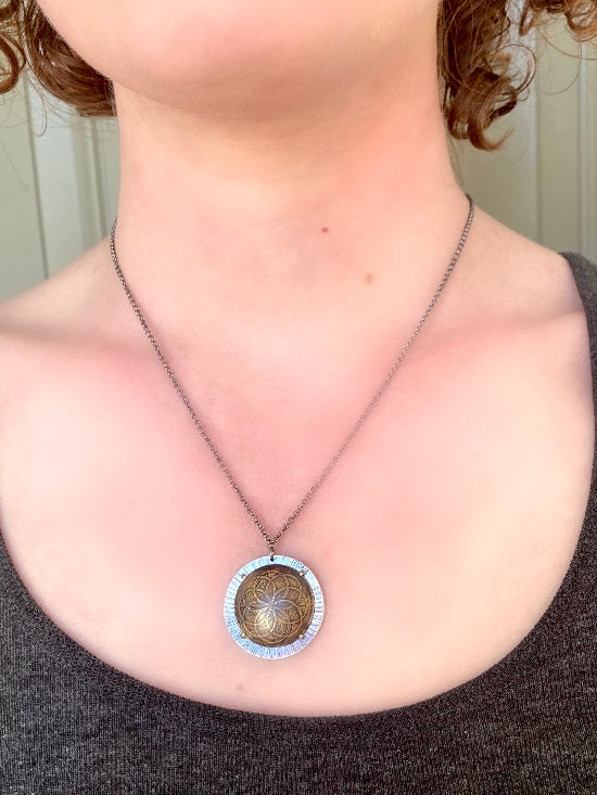 Flower of Life Shield Necklace