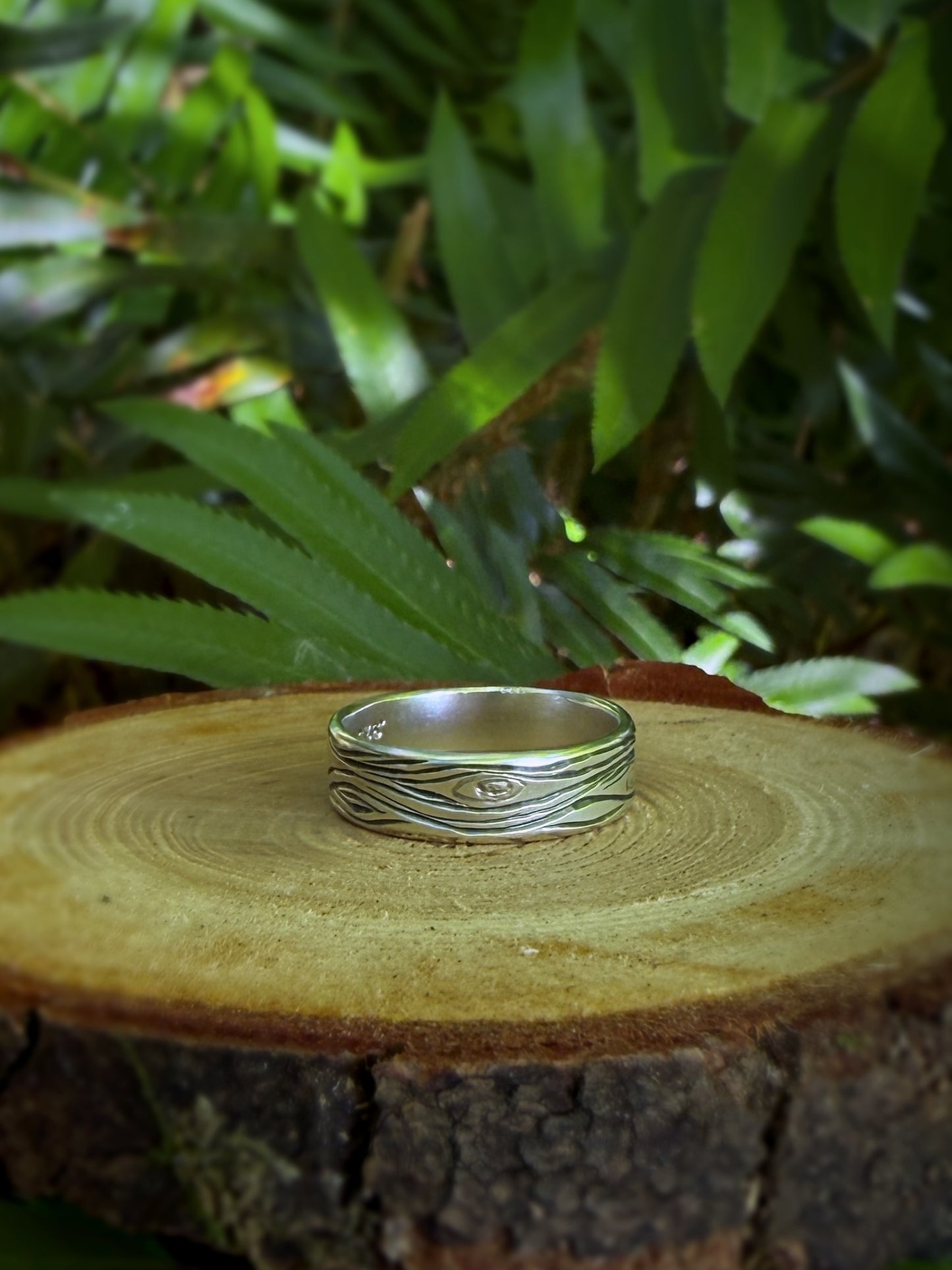 Wood Grain Band Ring | 6mm Wide