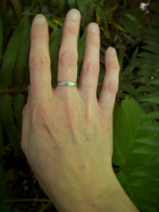 Wood Grain Band Ring | 4mm Wide