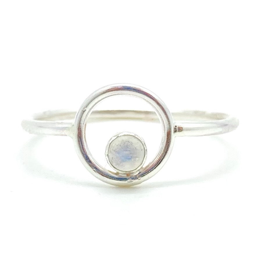 Moonstone Orbit Ring