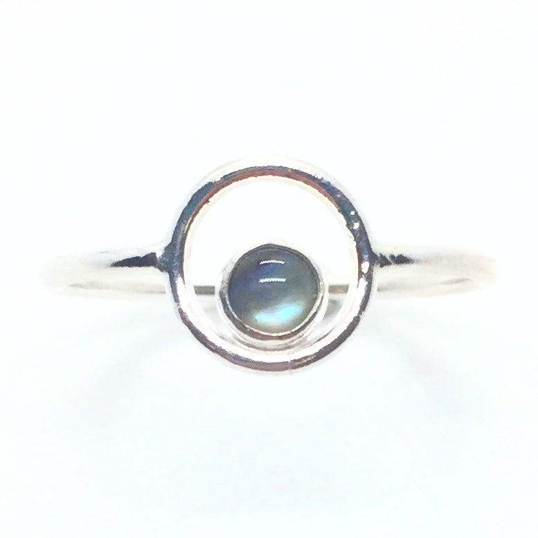 Abalone Orbit Ring