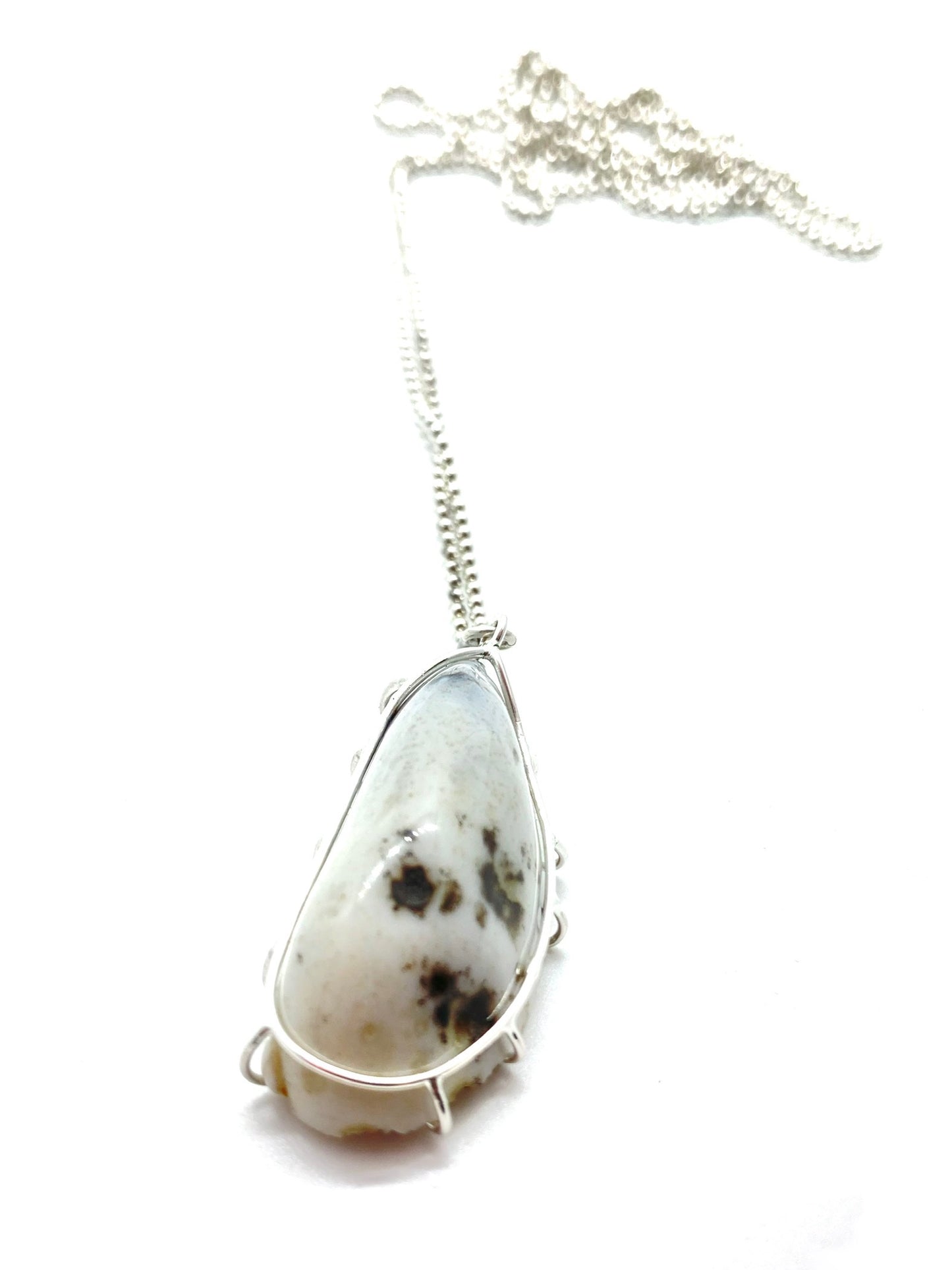 Geode Necklace in Sterling Silver