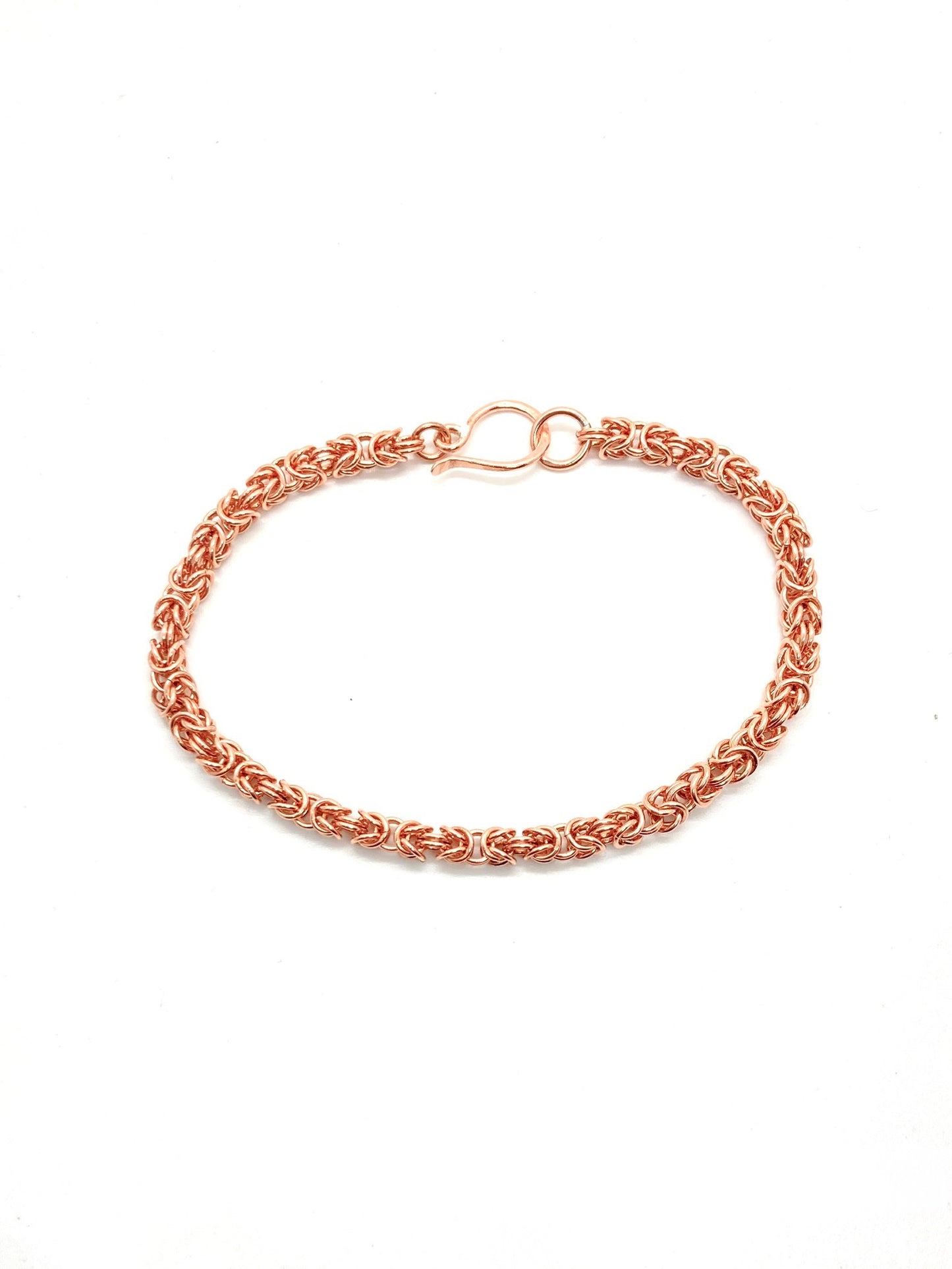 Delicate Byzantine Chainmaille Bracelet in Copper
