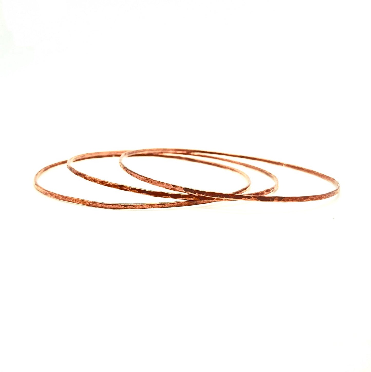 Hammered Bangle Bracelet in Copper