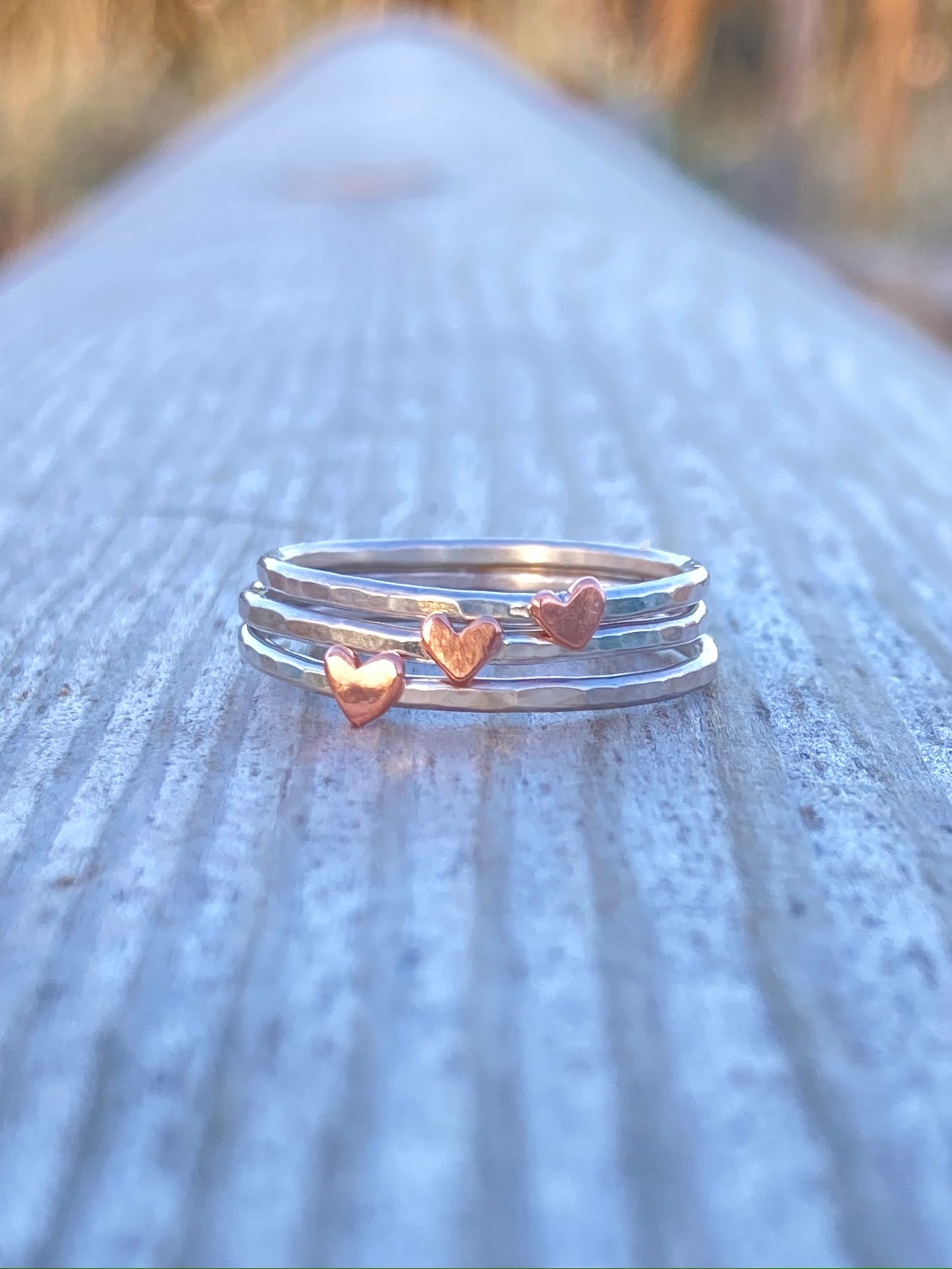 Copper Heart Stacking Ring in Sterling Silver – Alison Morse