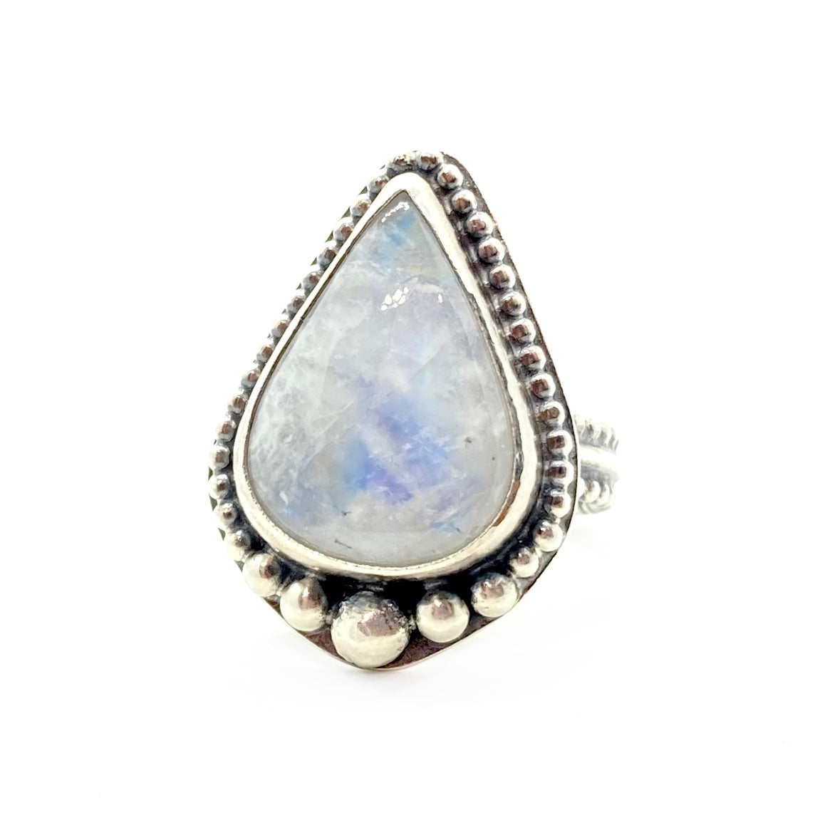 Moonstone Ring in Sterling Silver, size 7.25