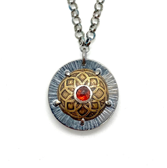Small Shield Necklace with Your Choice of Gemstone