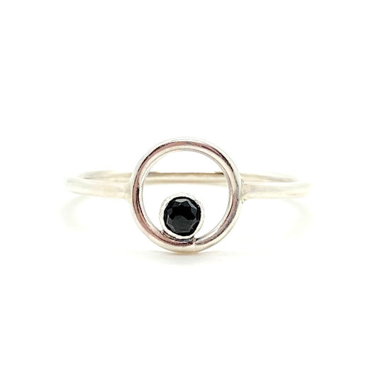 Black Spinel Orbit Ring